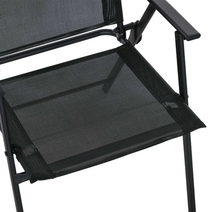 8 Piece Patio Set, 6 Folding Chairs, Rectangle Table, Outdoor Dining, Black Outdoor Dining Sets at Gallery Canada