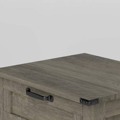 Vertical 3-Drawer Filing Cabinet, Rustic Farmhouse, A4, Letter Size, Grey Wash Office Cabinets & Cupboards at Gallery Canada