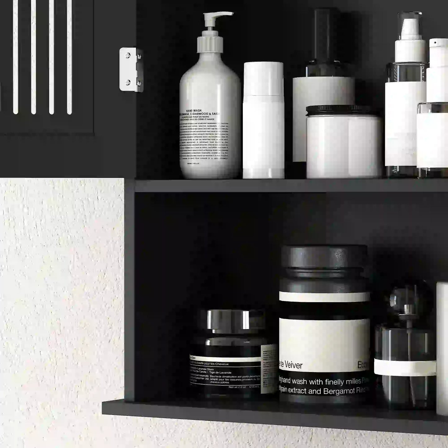 Wall Mount Bathroom Cabinet, 2 Door With Shelf, Black Mirror Medicine Cabinets at Gallery Canada