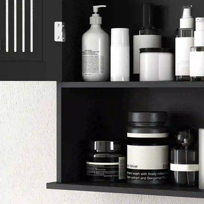 Wall Mount Bathroom Cabinet, 2 Door With Shelf, Black Mirror Medicine Cabinets at Gallery Canada