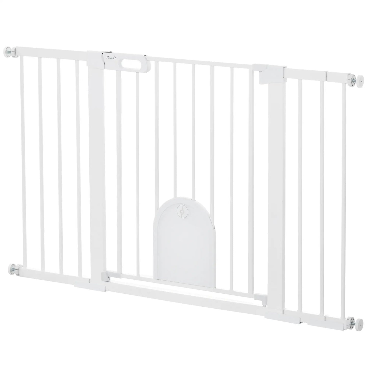 30"-52" Extra Wide Pet Gate, Small Door, 30"H, White Houses, Kennels & Pens White at Gallery Canada