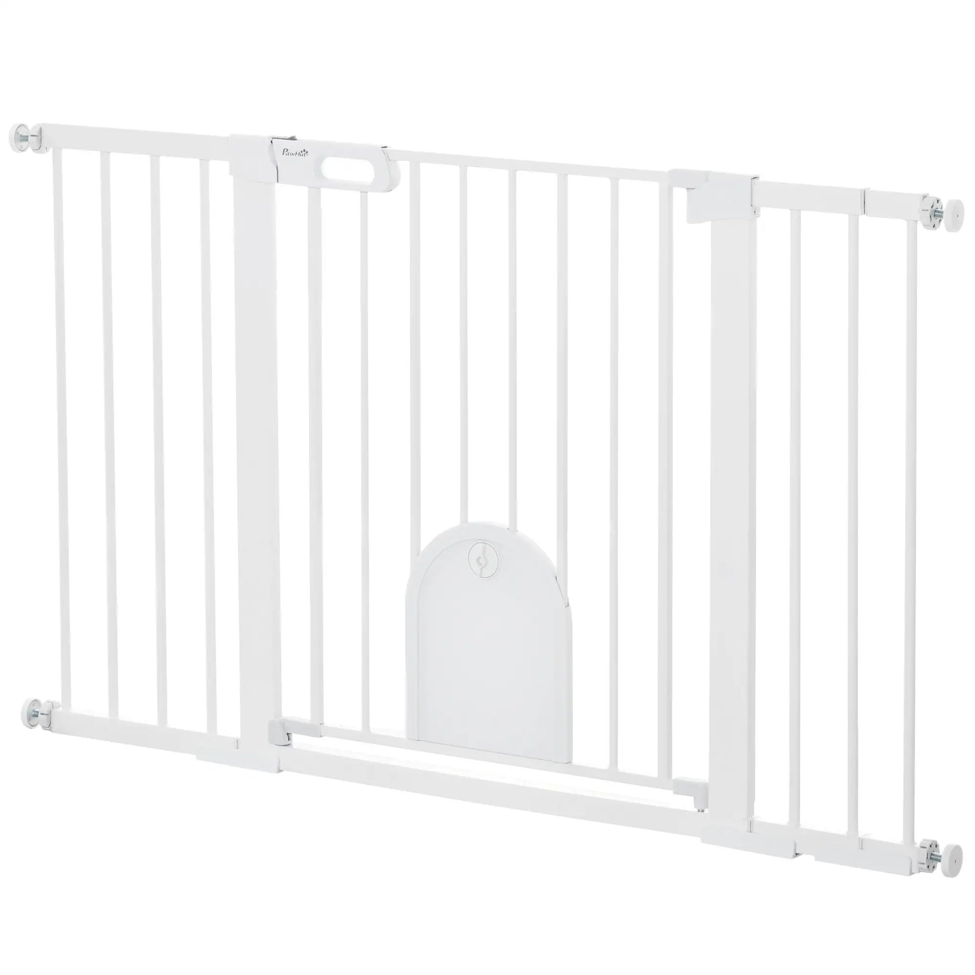 30"-52" Extra Wide Pet Gate, Small Door, 30"H, White Houses, Kennels & Pens White at Gallery Canada