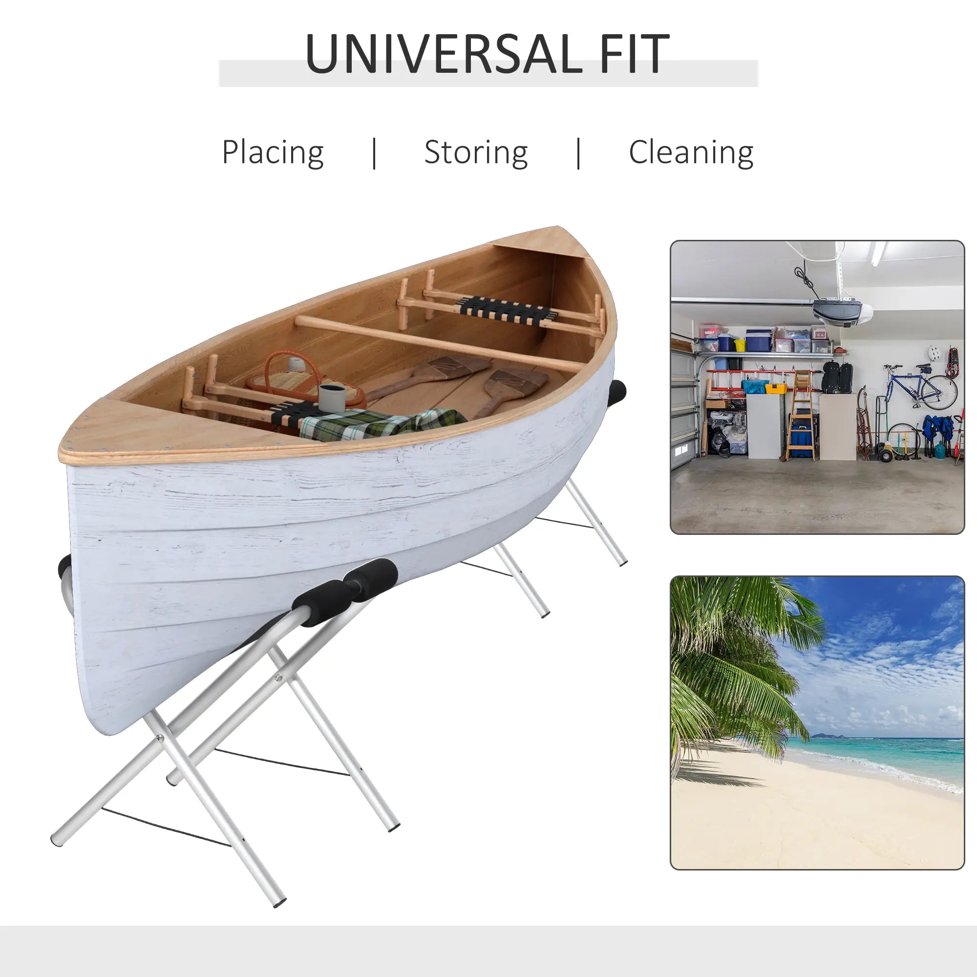 Universal Kayak Storage Stand, Rack, Aluminum Frame, Folding Design, 2 Pieces Kayak Carts at Gallery Canada