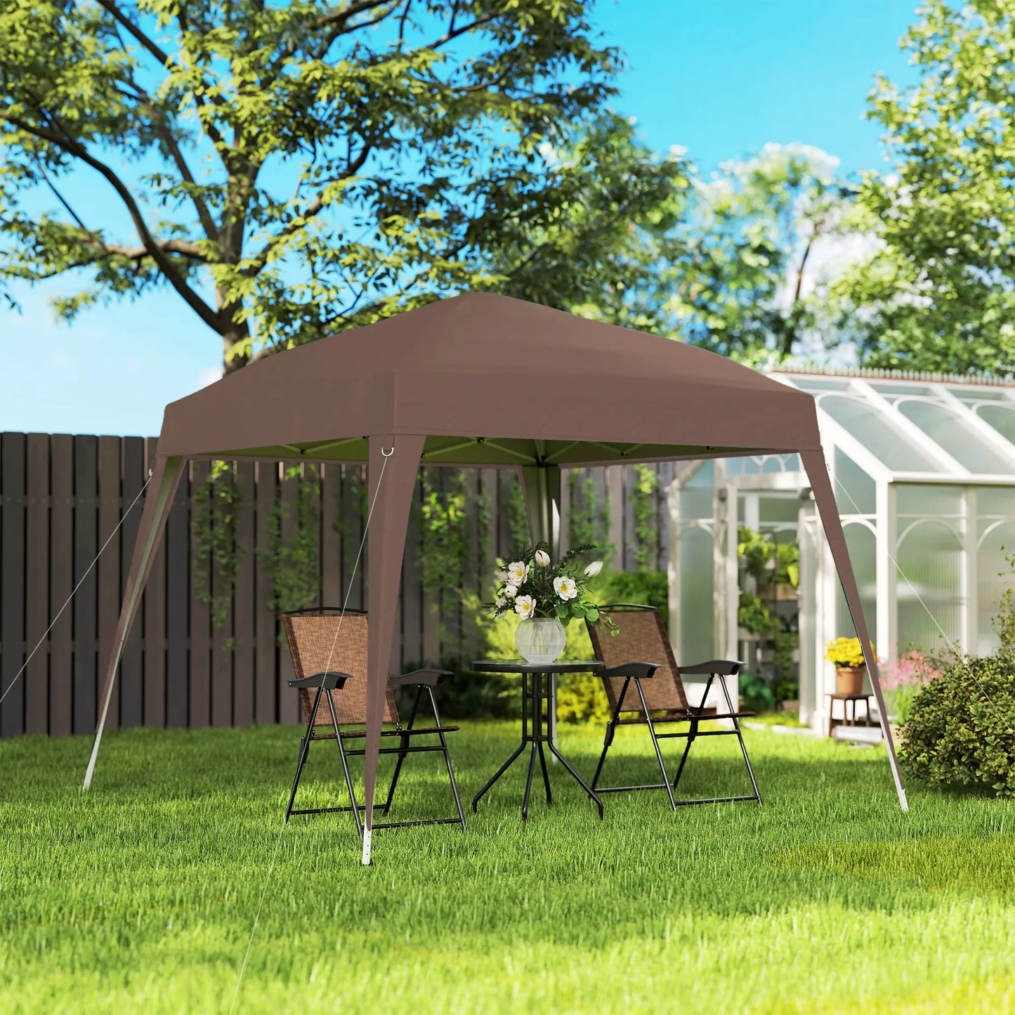 8' x 8' Pop Up Canopy, Outdoor Folding Tent, Portable Party Tent Pop Up Canopies at Gallery Canada