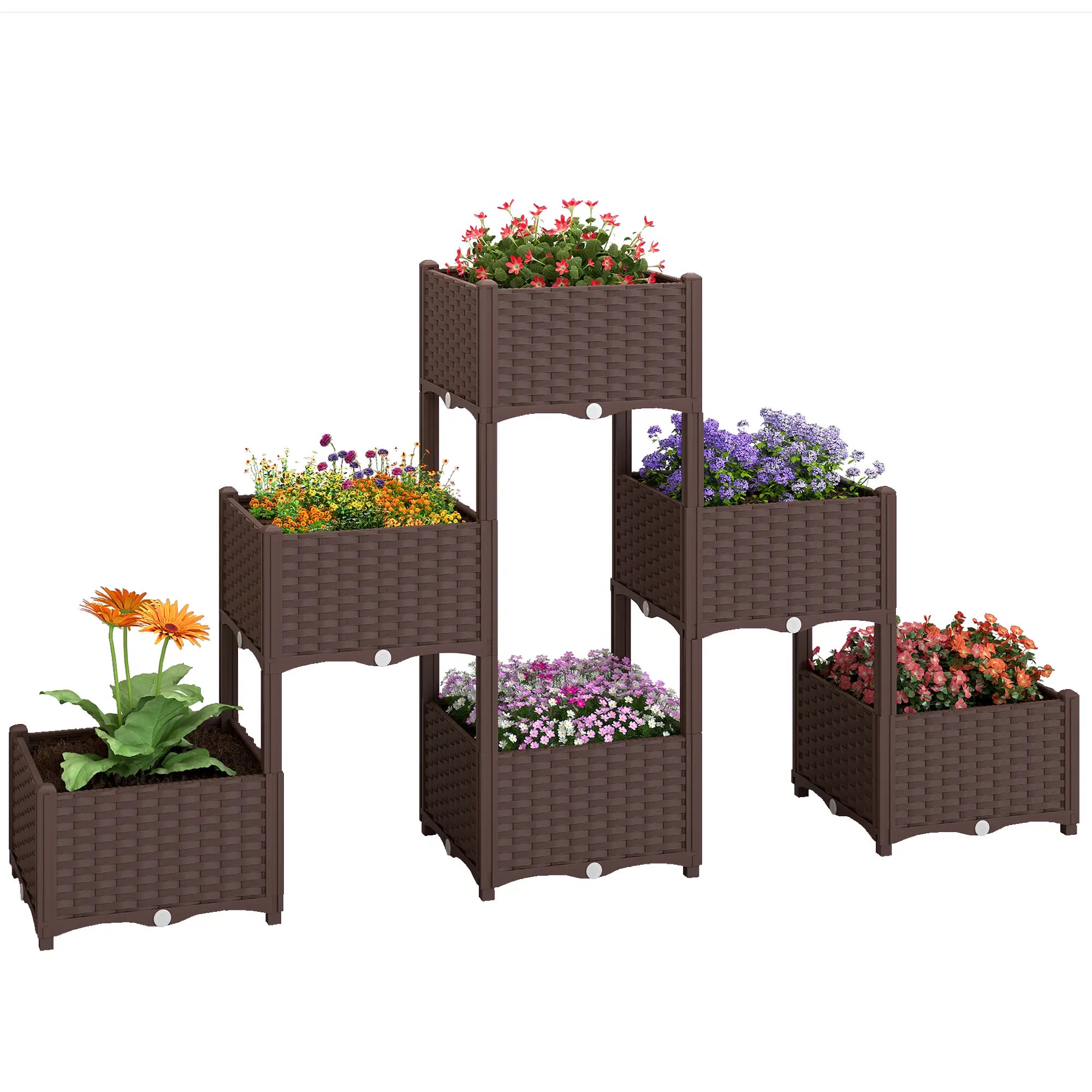 Plastic Raised Garden Bed With Legs, Self Watering Elevated Planter Box Elevated Garden Beds at Gallery Canada