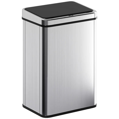 10,6 Gallon Poubelle Automatique, Couvercle à Fermeture Douce, Sans Contact, Acier Inoxydable Résistant aux Empreintes Digitales