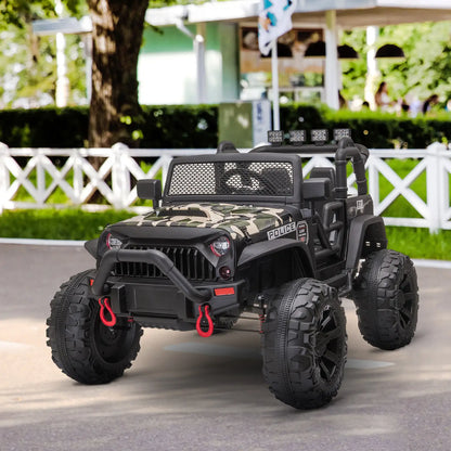 12V Kids Jeep Ride On Police Car, Parental Remote, Camouflage Electric Toy Cars at Gallery Canada