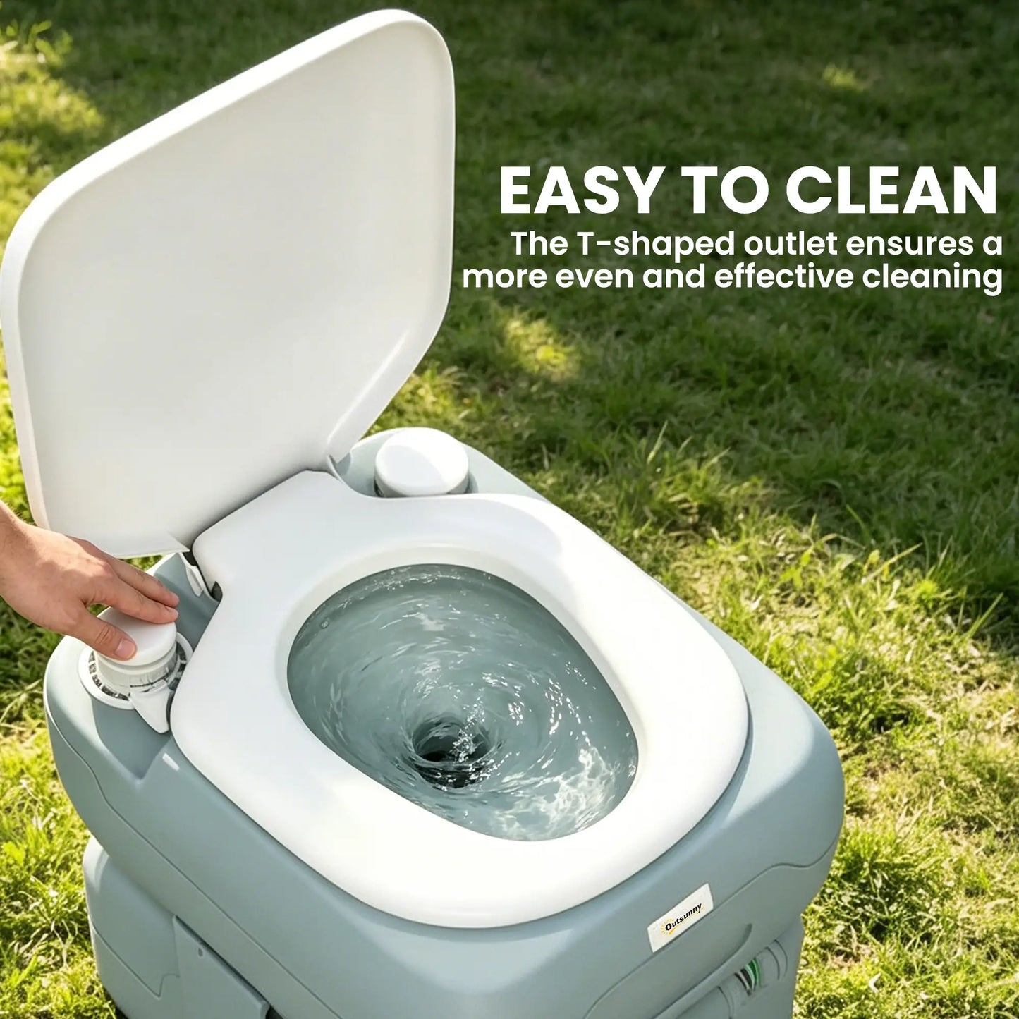 5.8 Gallon Portable Toilet With Level Indicator, Anti-Leak Pump Camping Toilets at Gallery Canada
