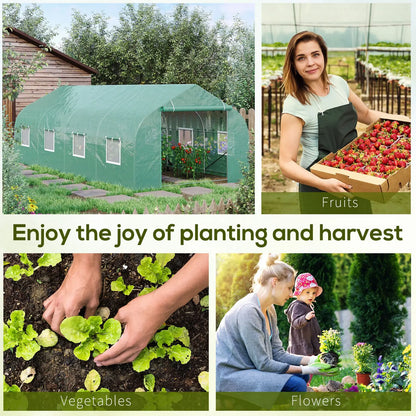 20x10x7ft Walk-in Greenhouse, Outdoor Plant Growth Shed, Green Walk In Greenhouses at Gallery Canada