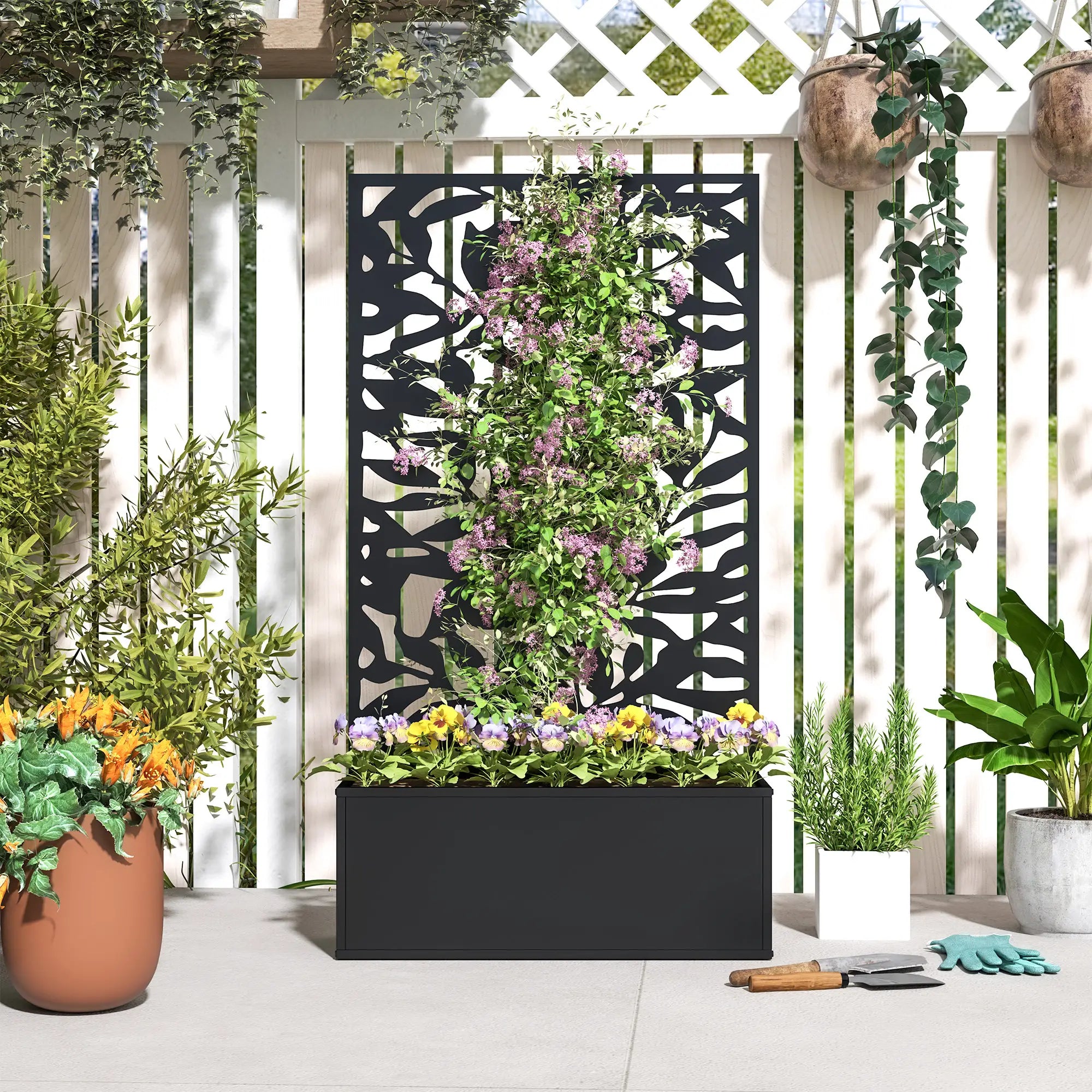 Raised Garden Bed With Trellis, 24