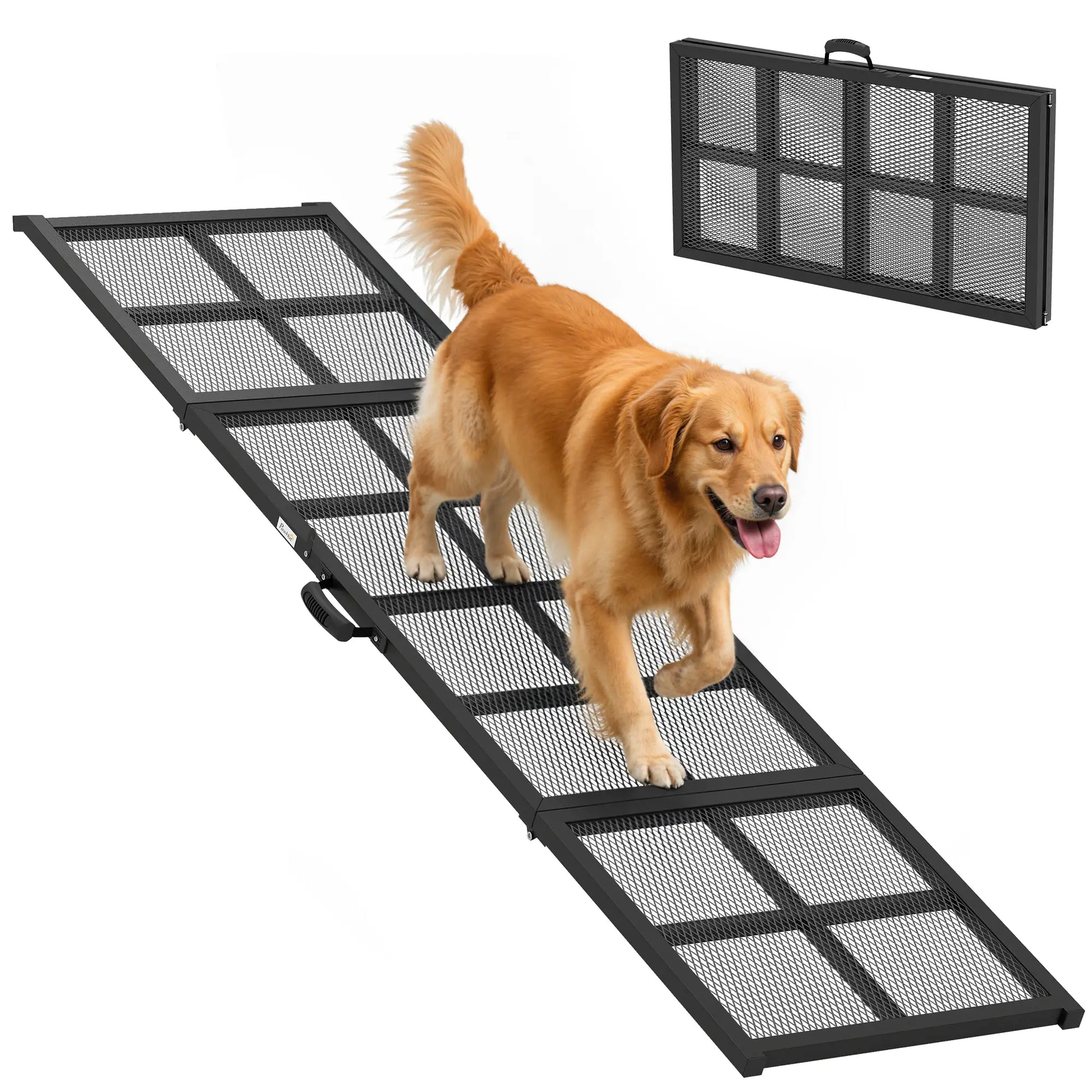 75 Inch Folding Portable Dog Car Ramp for Large Dogs, Extra Long Wide Dog Stairs at Gallery Canada