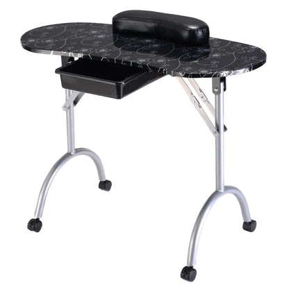 Manicure Nail Table Portable Station Desk Spa Beauty Salon Equipment 2 Color, Black Nail Care Black at Gallery Canada