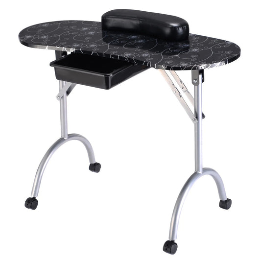 Manicure Nail Table Portable Station Desk Spa Beauty Salon Equipment 2 Color, Black Nail Care Black at Gallery Canada