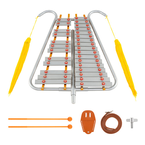 Marching Glockenspiel 29 Note Bell Lyre for Marching Band, Silver