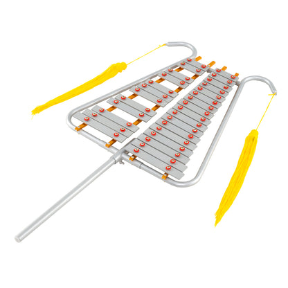 Marching Glockenspiel 29 Note Bell Lyre for Marching Band, Silver