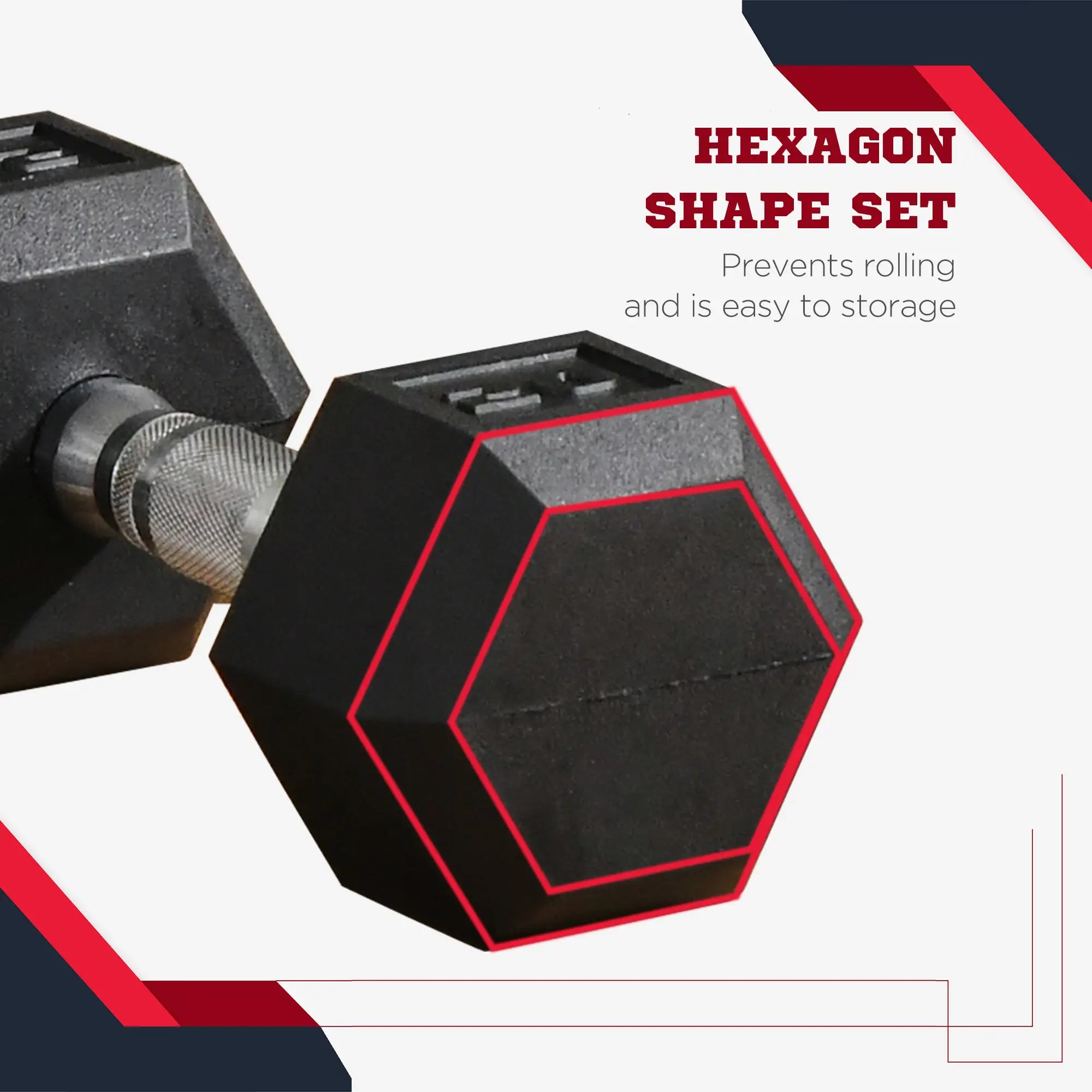 Rubber Dumbbells Weight Set, 40lbs Total, 20lbs Each, Black Dumbbells & Barbells at Gallery Canada