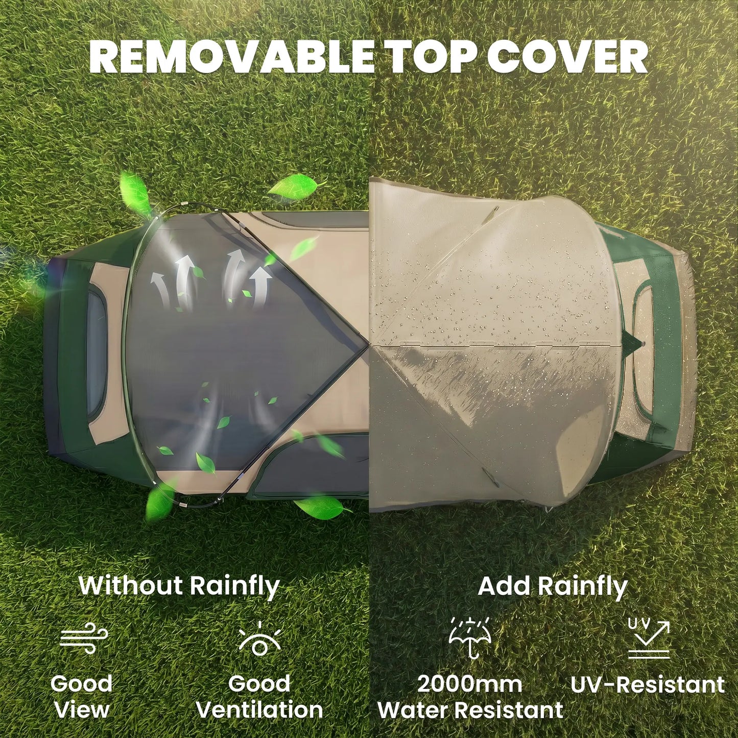 6-8 Person Camping Tent, 2000mm Waterproof, Carry Bag, Dark Green Camping Tents at Gallery Canada