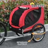 Dog Bike, Trailer Pet Cart, Bicycle Wagon, Travel Cargo, Carrier Attachment with Hitch, Foldable for Travelling, Red Dog Bike Trailers & Strollers at Gallery Canada