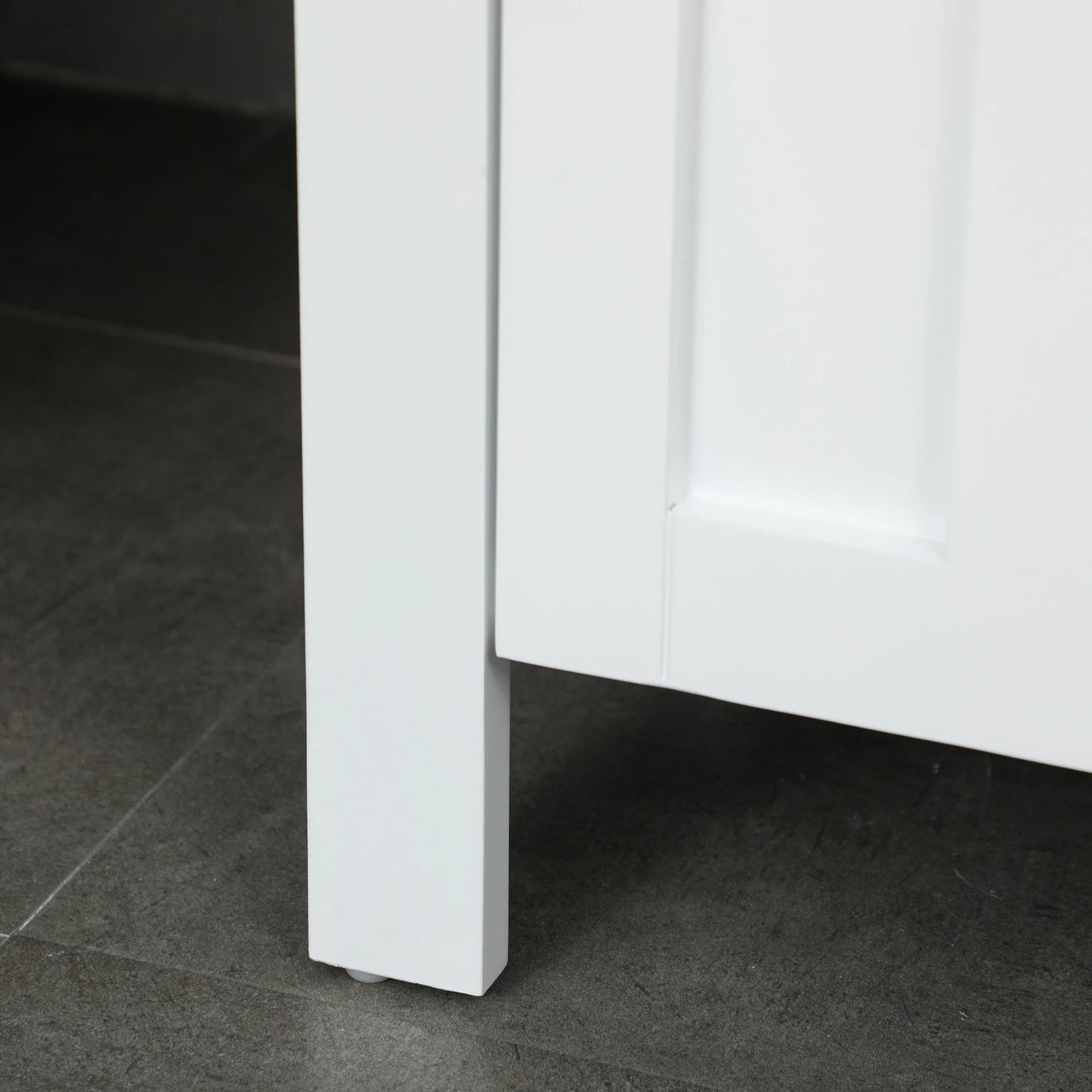 Freestanding Bathroom Cabinet, Open Shelves, 13.8" x 11.8" x 62.4", White Bathroom Cabinets at Gallery Canada