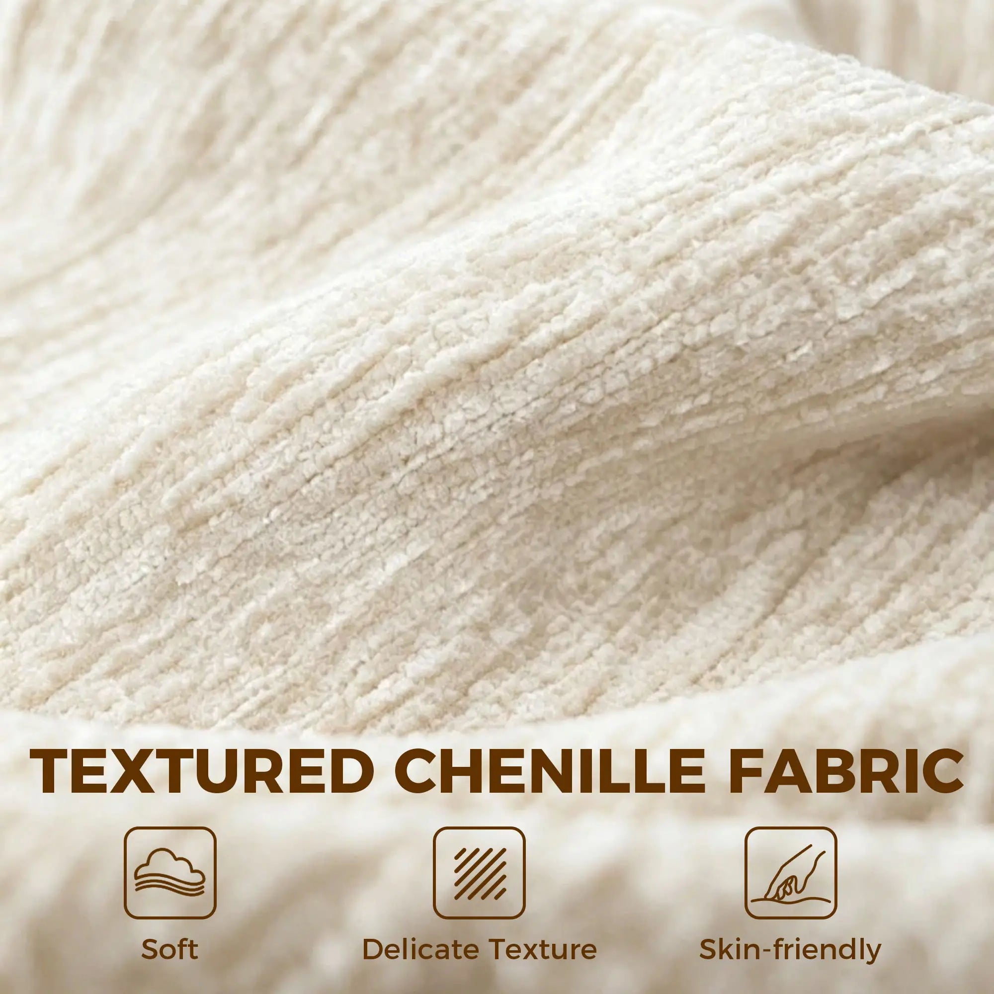 3 Seater Chenille Cloud Couch, Spring Cushion, Beige 3-Seater Sofas at Gallery Canada