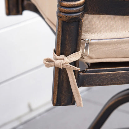 2 Patio Swivel Chairs with Cushion, Aluminum Frame, 3" Thick, Bronze Bistro Sets at Gallery Canada