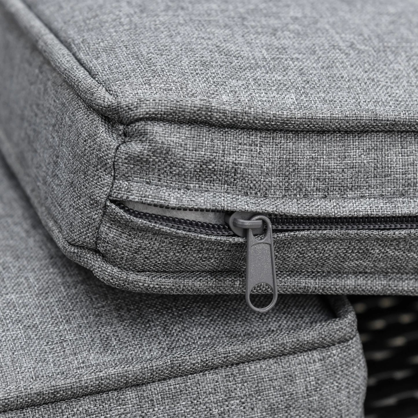 3-Seater Wicker Sofa, PE Rattan Outdoor Couch, Removable Cushions, Grey Patio Furniture Sets at Gallery Canada