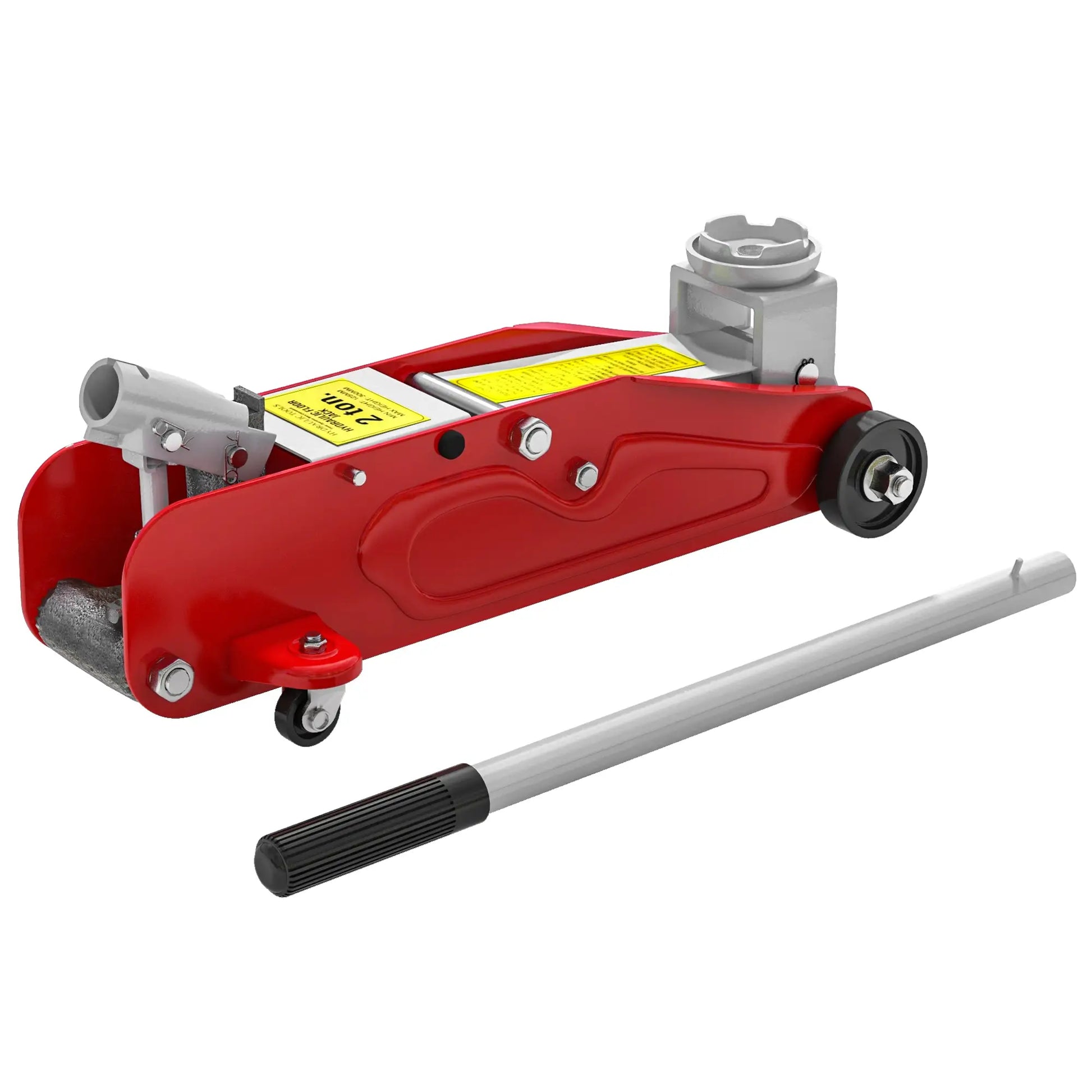 Hydraulic Racing Floor Jack, 4.7"-11.8" Lifting Range, 2 Ton Capacity, Red Automotive Red, Grey at Gallery Canada