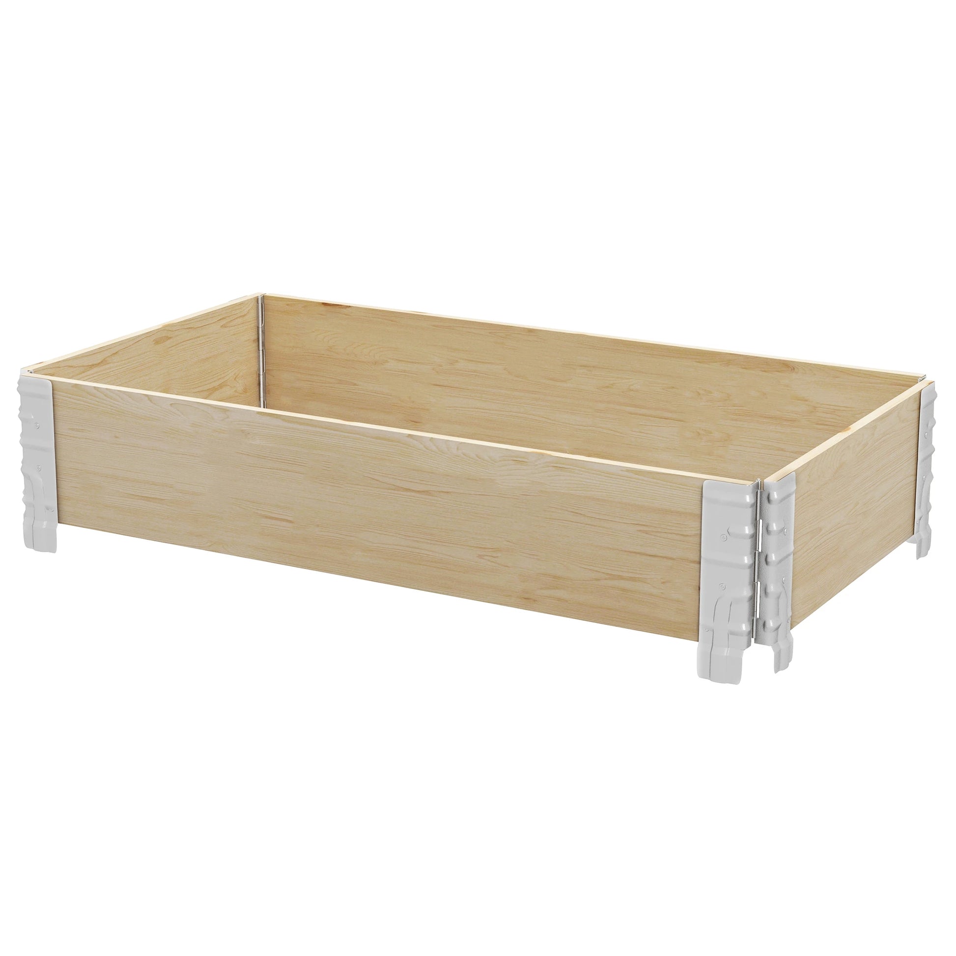 Raised Garden Bed, Foldable Wooden Planter for Outdoor Plants Wooden Planter Boxes Natural at Gallery Canada