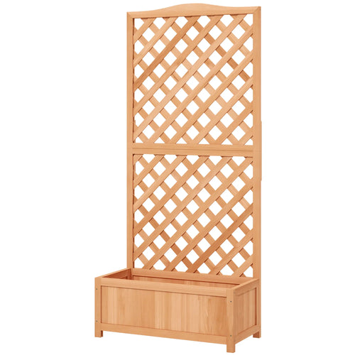 Wood Planter with Trellis, Raised Garden Bed, 30