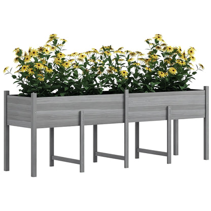 Wooden Raised Garden Bed Planter, Large Elevated Box With Legs, Grey Elevated Garden Beds at Gallery Canada