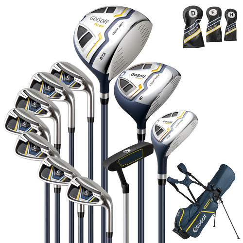 Men's Complete Golf Clubs and Bag Set Right Handed, Yellow
