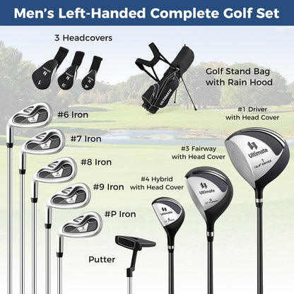 Mens LeftHanded Complete Golf Clubs and Bag Set Portable Lightweight Golf Stand Bag, Black Golf at Gallery Canada