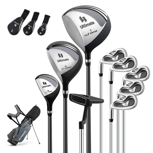 Mens LeftHanded Complete Golf Clubs and Bag Set Portable Lightweight Golf Stand Bag-Grey, Gray Golf Gray at Gallery Canada