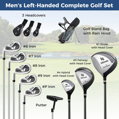 Mens LeftHanded Complete Golf Clubs and Bag Set Portable Lightweight Golf Stand Bag-Grey, Gray Golf at Gallery Canada