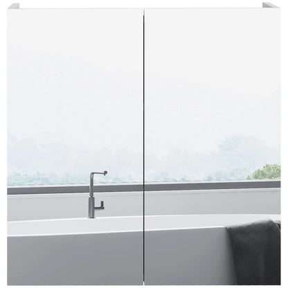 24" x 24" Medicine Cabinet, Wall Mounted, Mirrored Doors, Adjustable Shelves, Soft Close, High Gloss, White Mirror Medicine Cabinets at Gallery Canada