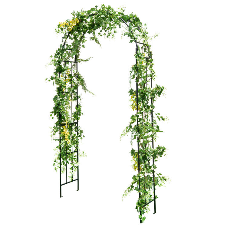 Metal Garden Arch And Obelisk Trellis Set For Climbing Plants Garden at Gallery Canada
