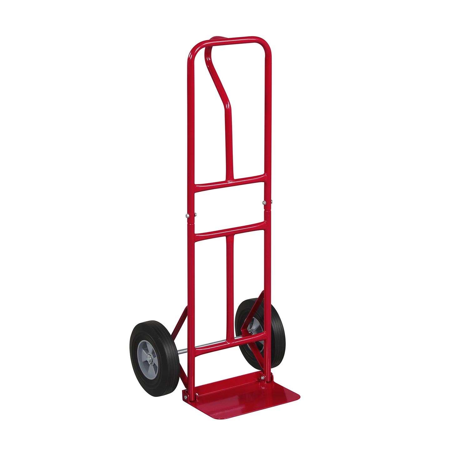 Metal Hand Truck, Heavy-Duty 600 LBS, 10inch Rubber Wheels, Red Garages Red at Gallery Canada