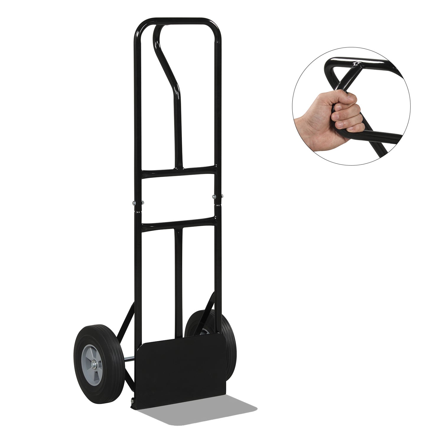 Heavy-Duty Metal Hand Truck, 600 LBS, 10inch Wheels, Black Garages at Gallery Canada