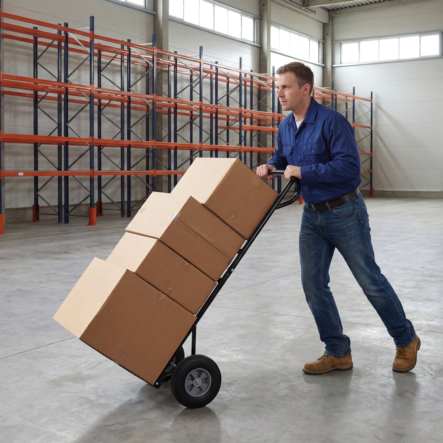 Heavy-Duty Metal Hand Truck, 600 LBS, 10inch Wheels, Black Garages at Gallery Canada