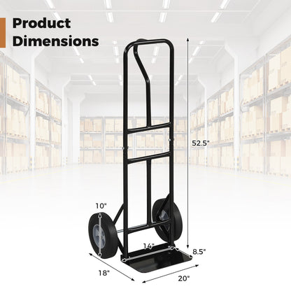 Heavy-Duty Metal Hand Truck, 600 LBS, 10inch Wheels, Black Garages at Gallery Canada