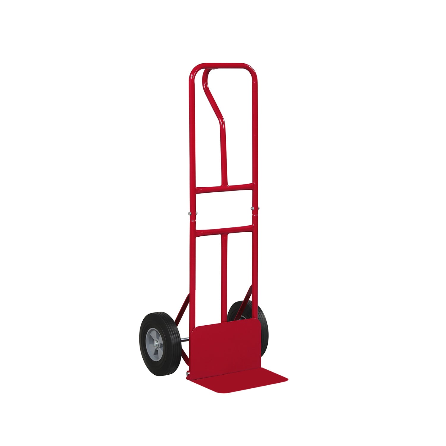 Metal Hand Truck, Heavy-Duty 600 LBS, 10inch Rubber Wheels, Red Garages Red at Gallery Canada