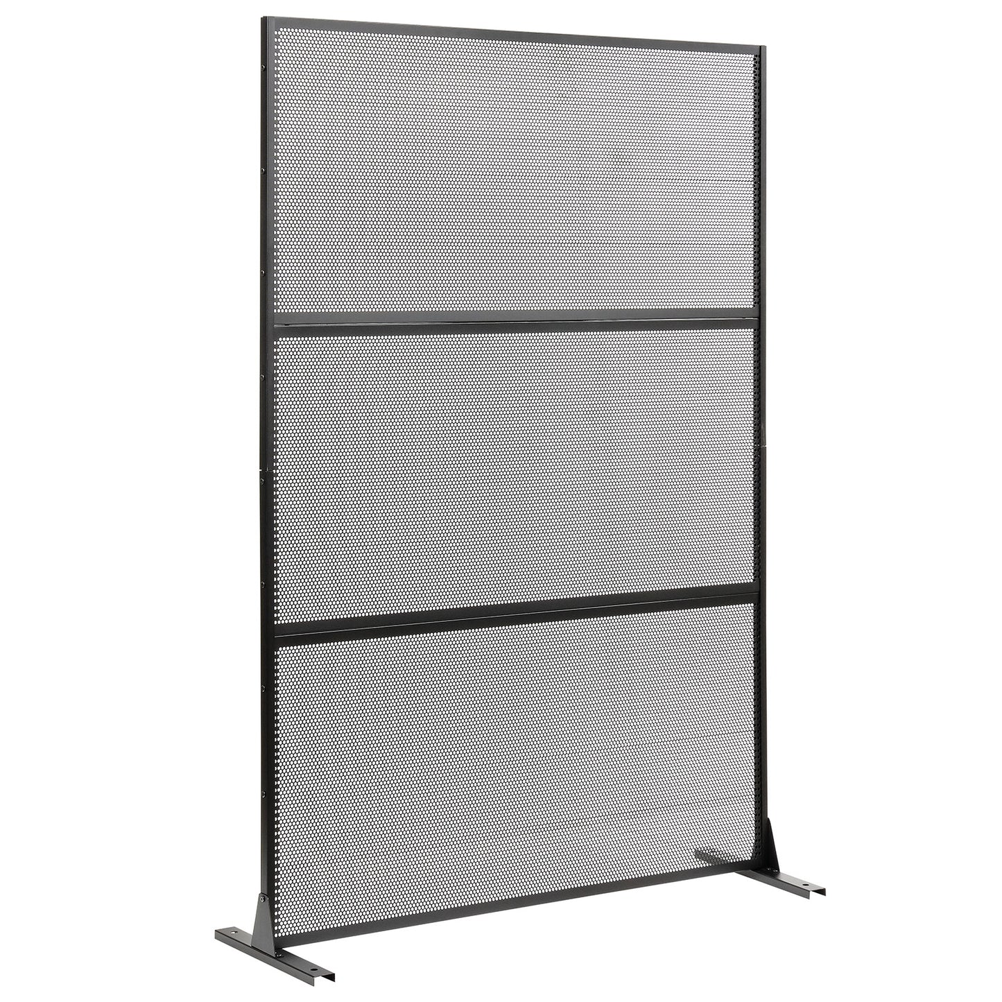 Metal Privacy Screen with Expansion Bolts and Connection Screws, Black Room Dividers Black at Gallery Canada