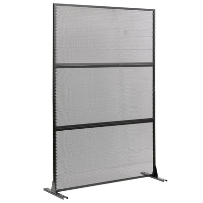 Metal Privacy Screen with Expansion Bolts and Connection Screws, Black Room Dividers Black at Gallery Canada