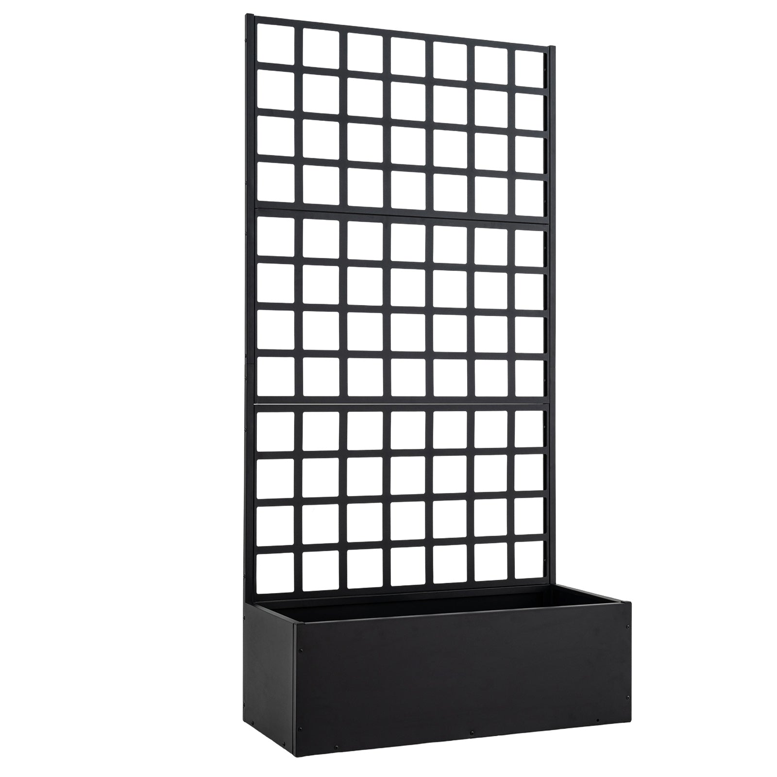 Metal Raised Garden Bed With Trellis, Drainage Holes, Black Raised Garden Beds at Gallery Canada