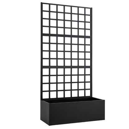 Metal Raised Garden Bed With Trellis, Drainage Holes, Black Raised Garden Beds at Gallery Canada
