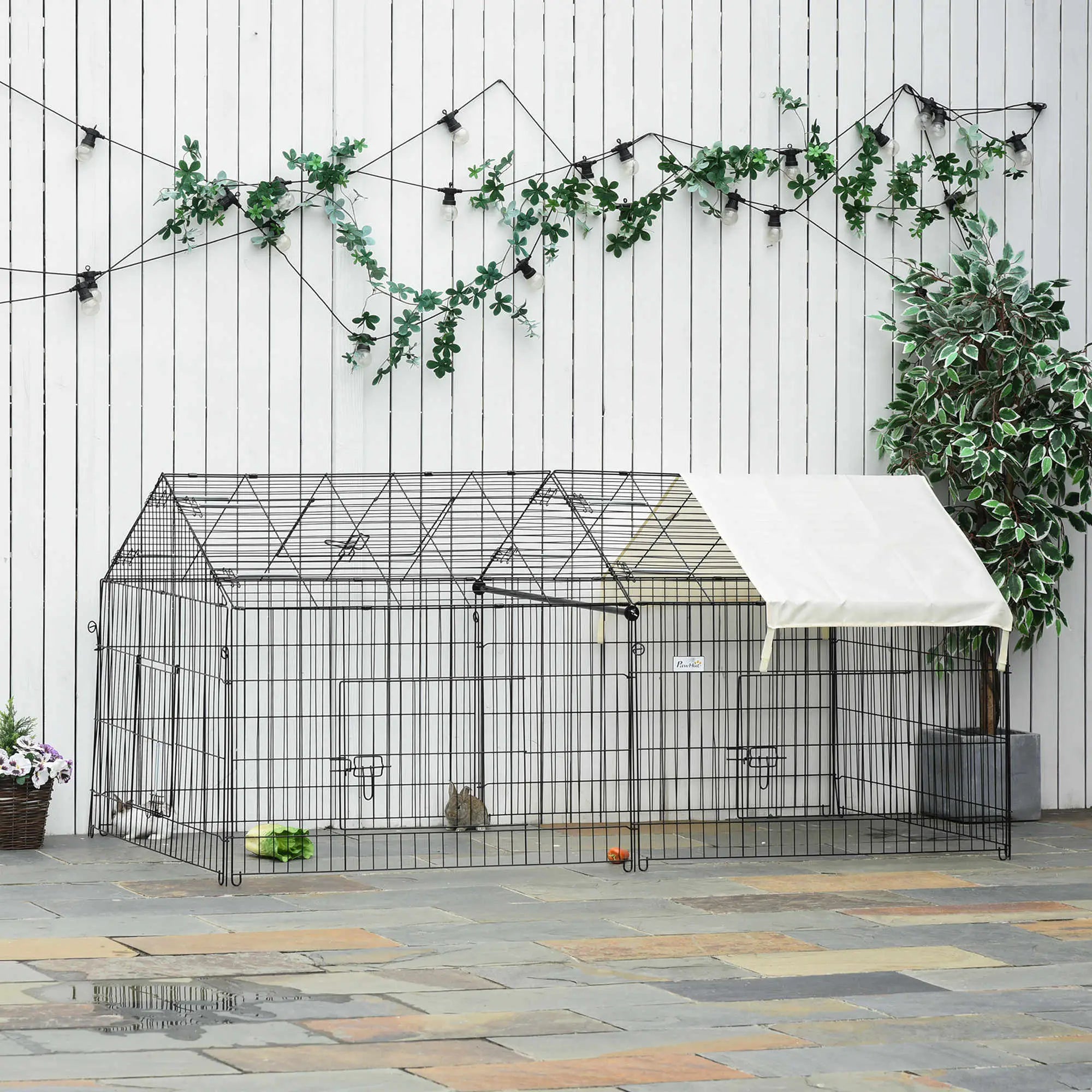 87x41x41-In Catio Rabbit Guinea Pig Cage, Small Animal Enclosure, Beige Houses & Habitats at Gallery Canada