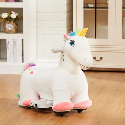 6V Ride On Unicorn, Battery Powered Kids Pony, 18-36 Months, White Rocking Horses at Gallery Canada