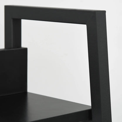 5-Tier Bookshelf, Metal Frame, Wooden Shelves, Living Room Furniture, Black Display Bookshelves at Gallery Canada