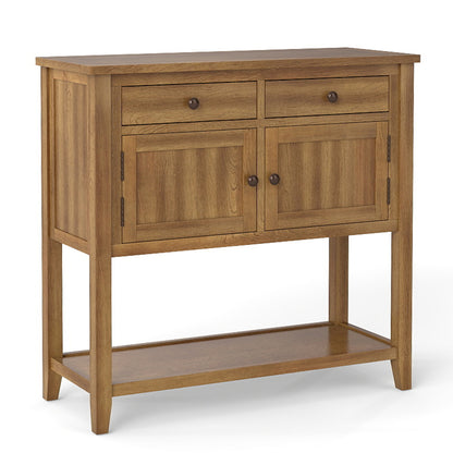 Mid-Century Console Table, Wood Coffee Bar, 2 Drawers, Walnut Coffee Tables at Gallery Canada