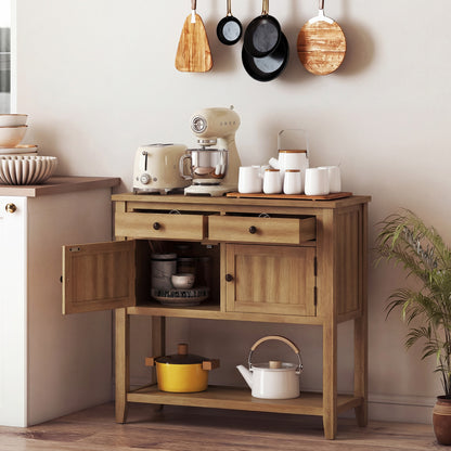Mid-Century Console Table, Wood Coffee Bar, 2 Drawers, Walnut Coffee Tables at Gallery Canada